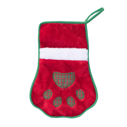 Holiday Stocking - Red Paw - Dog & Cat